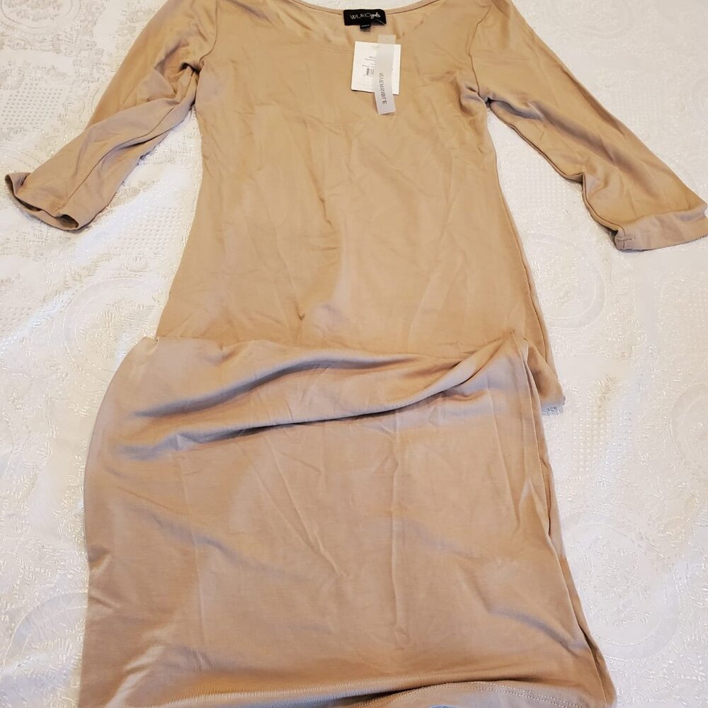 Wukogals Reversible 3/4 Sleeves Slip Dress